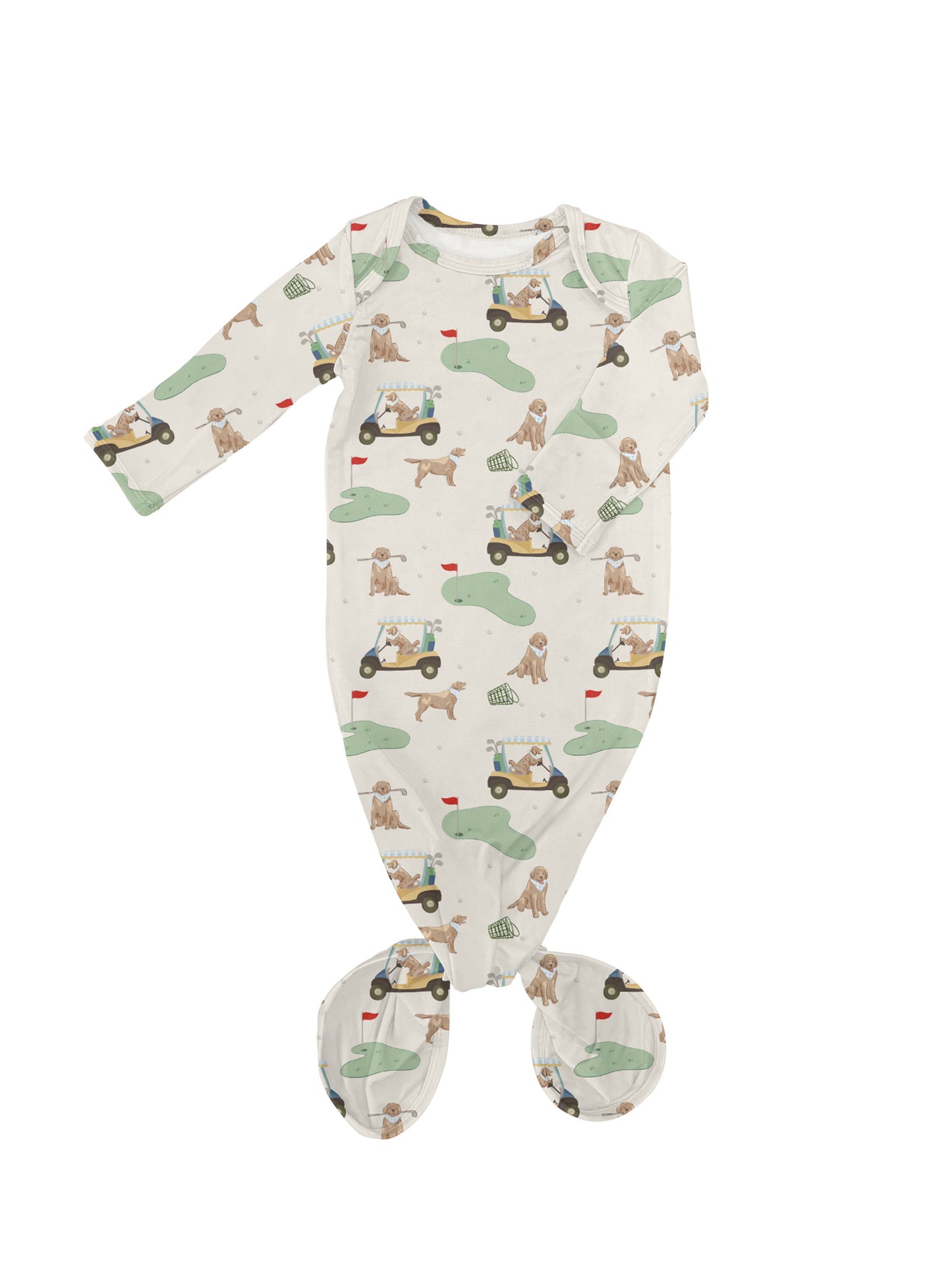 Barks & Birdies Knotted Infant Gown 0-3mo