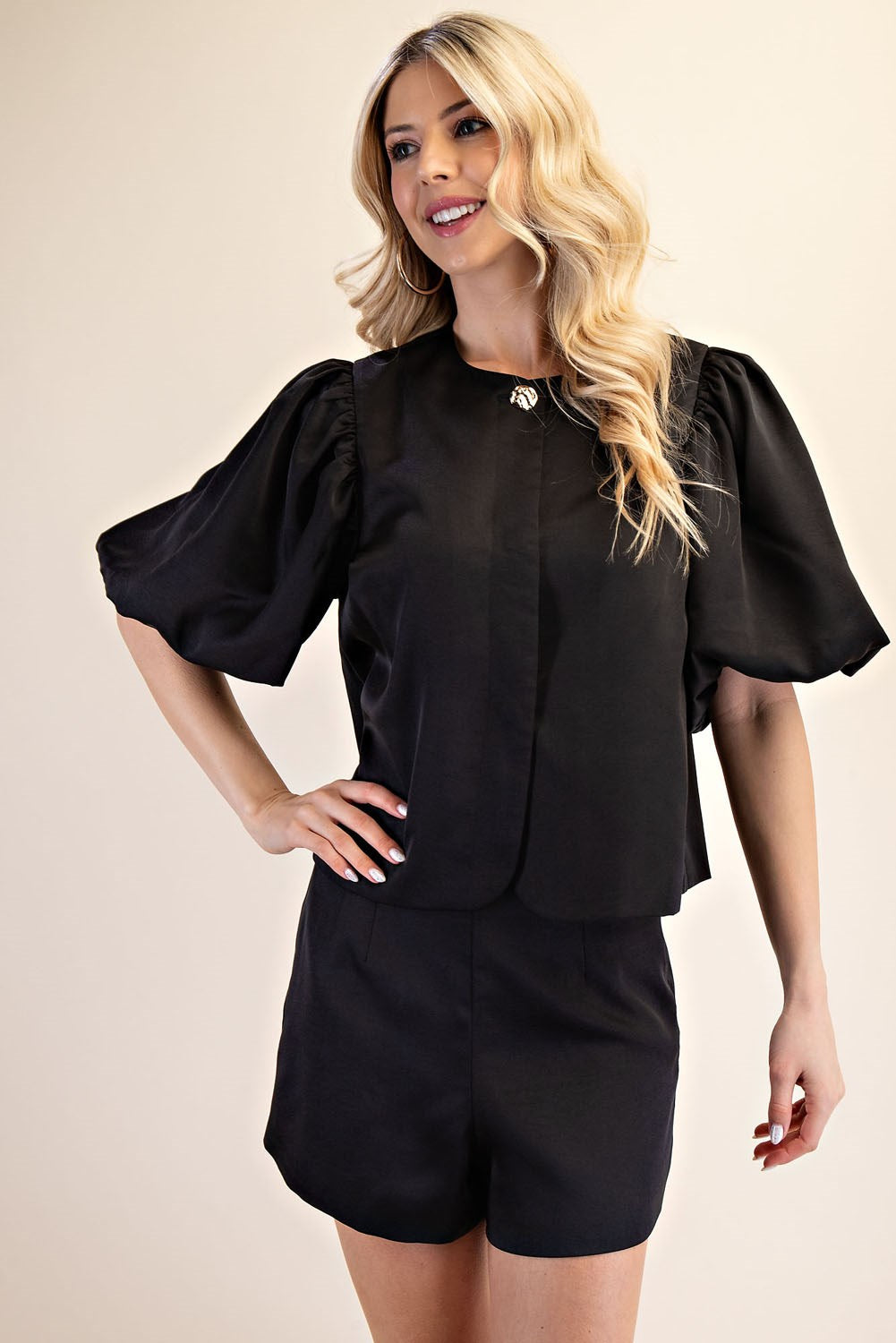Take It In Gold Button Blouse