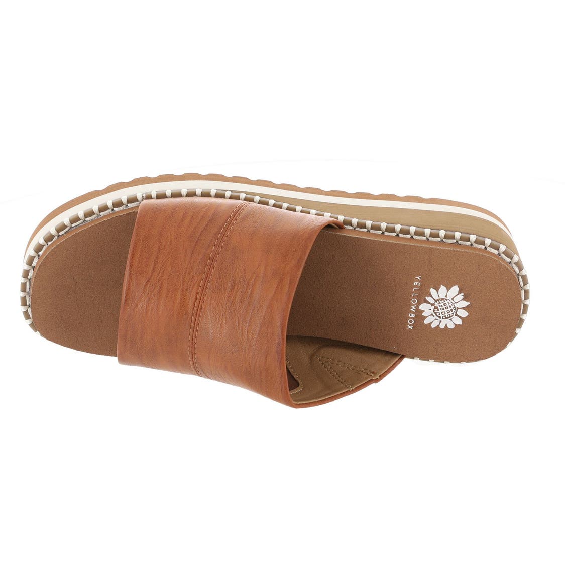 Yellow Box Ayama Brown Wedge Sandal