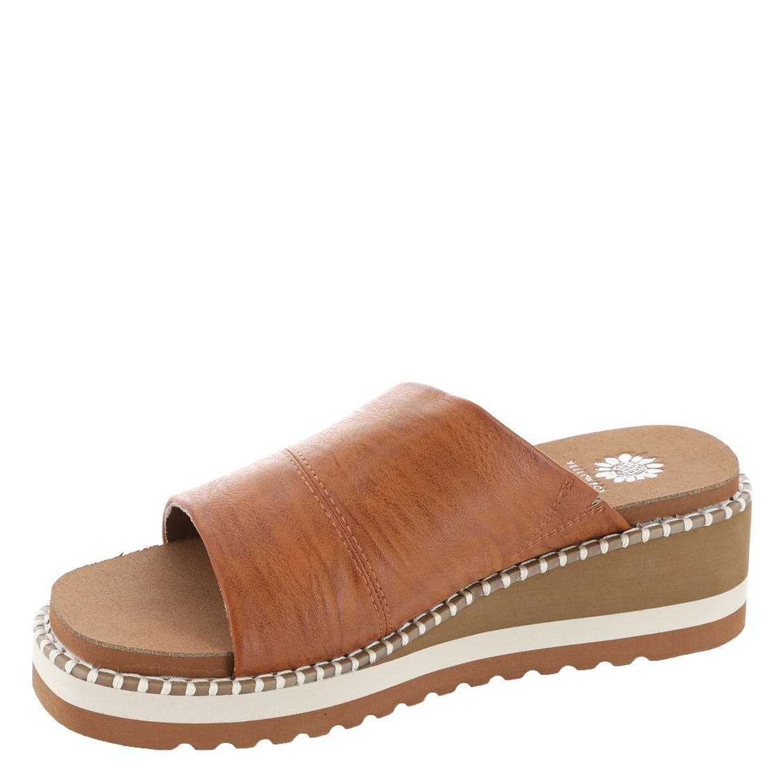 Yellow Box Ayama Brown Wedge Sandal