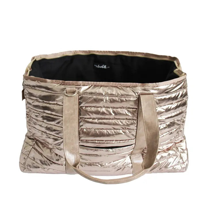 Gold Metallic Cassie Weekender