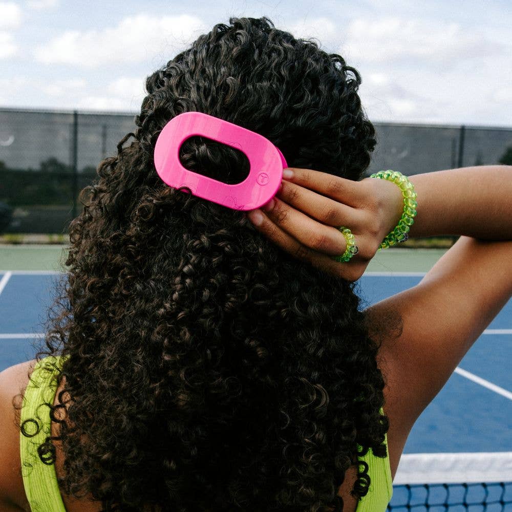 Flat Round Hair Clip | Large | Tropical Punch