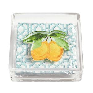 Mud Pie Acrylic Lemon Napkin Holder