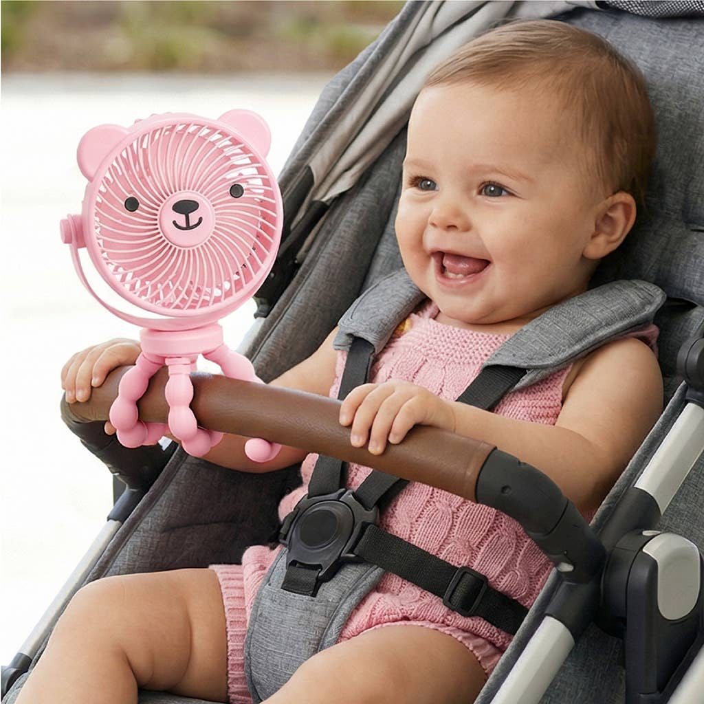 Itzy Breeze 3-Speed Stroller Fan Taupe