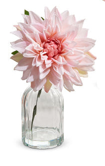 Real Touch Dahlia Stem In Glass Vase