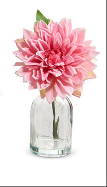 Real Touch Dahlia Stem In Glass Vase