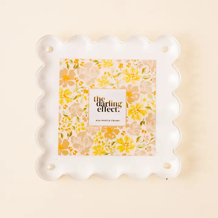Square Scalloped Acrylic Frame Clear