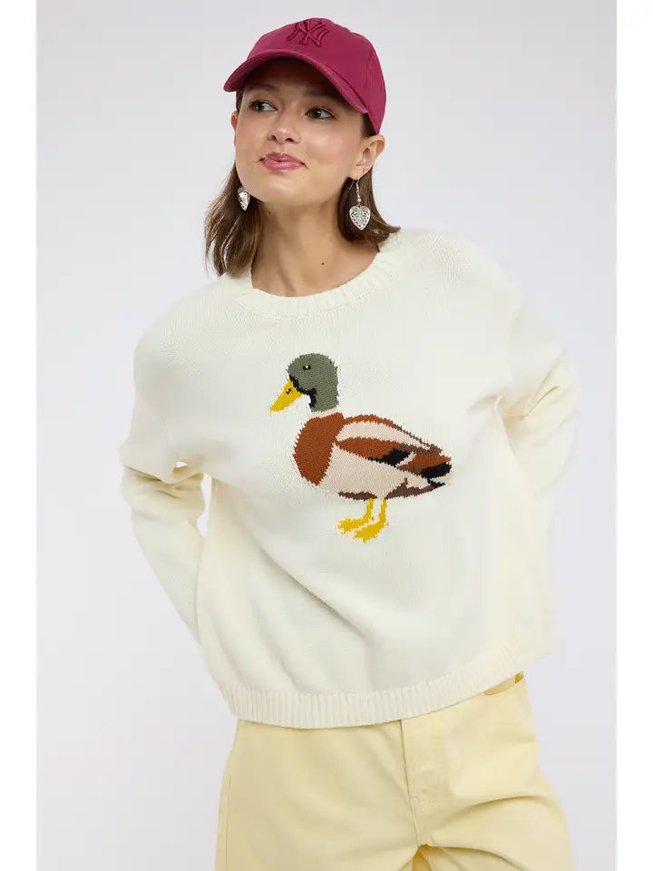 Mallard Duck Cream Sweater