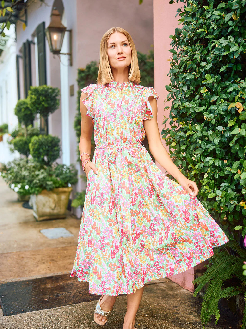 Jenn Happy Blooms Coral Dress