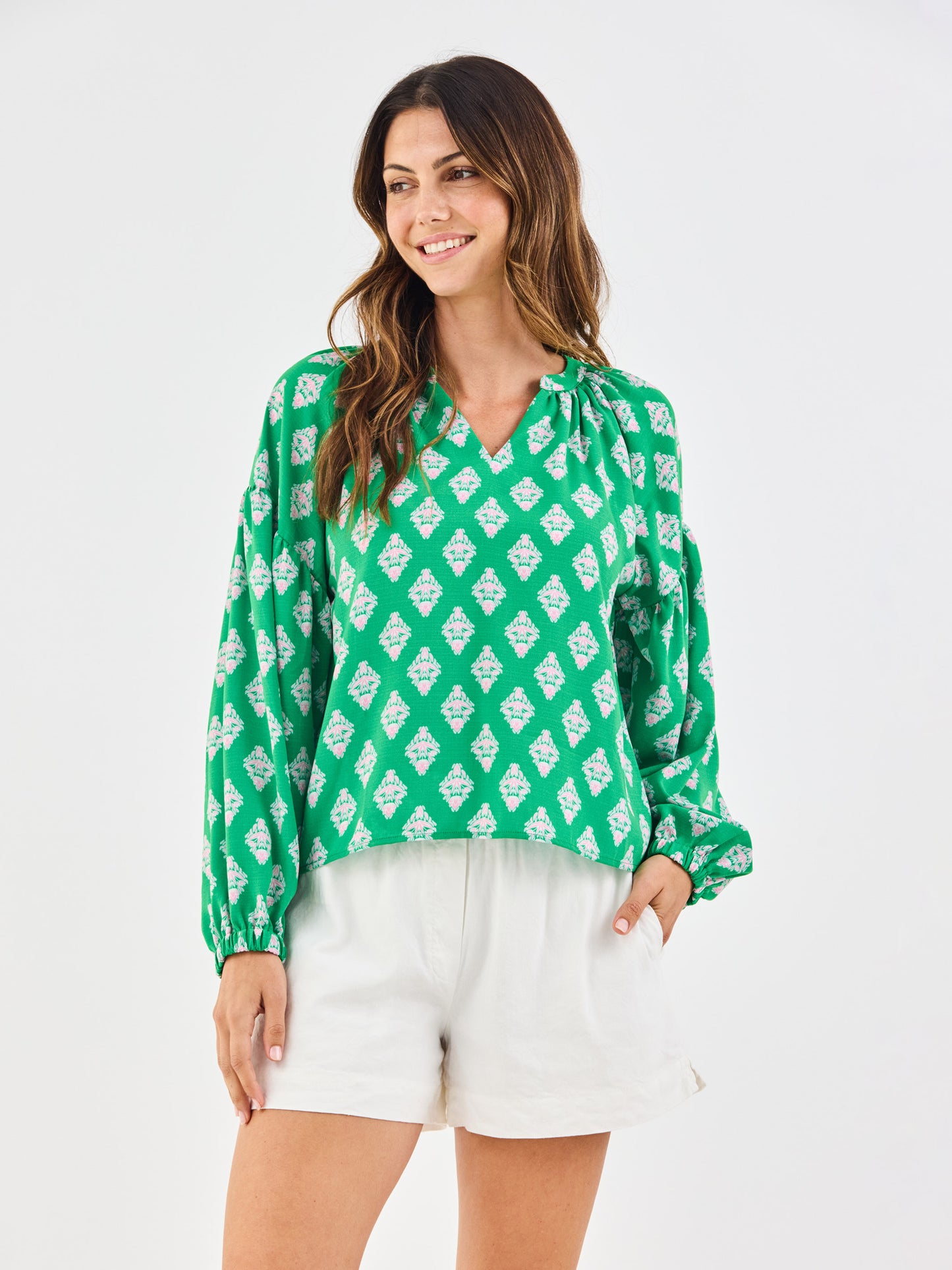 Mary Square Top Scarlette Early Riser Green