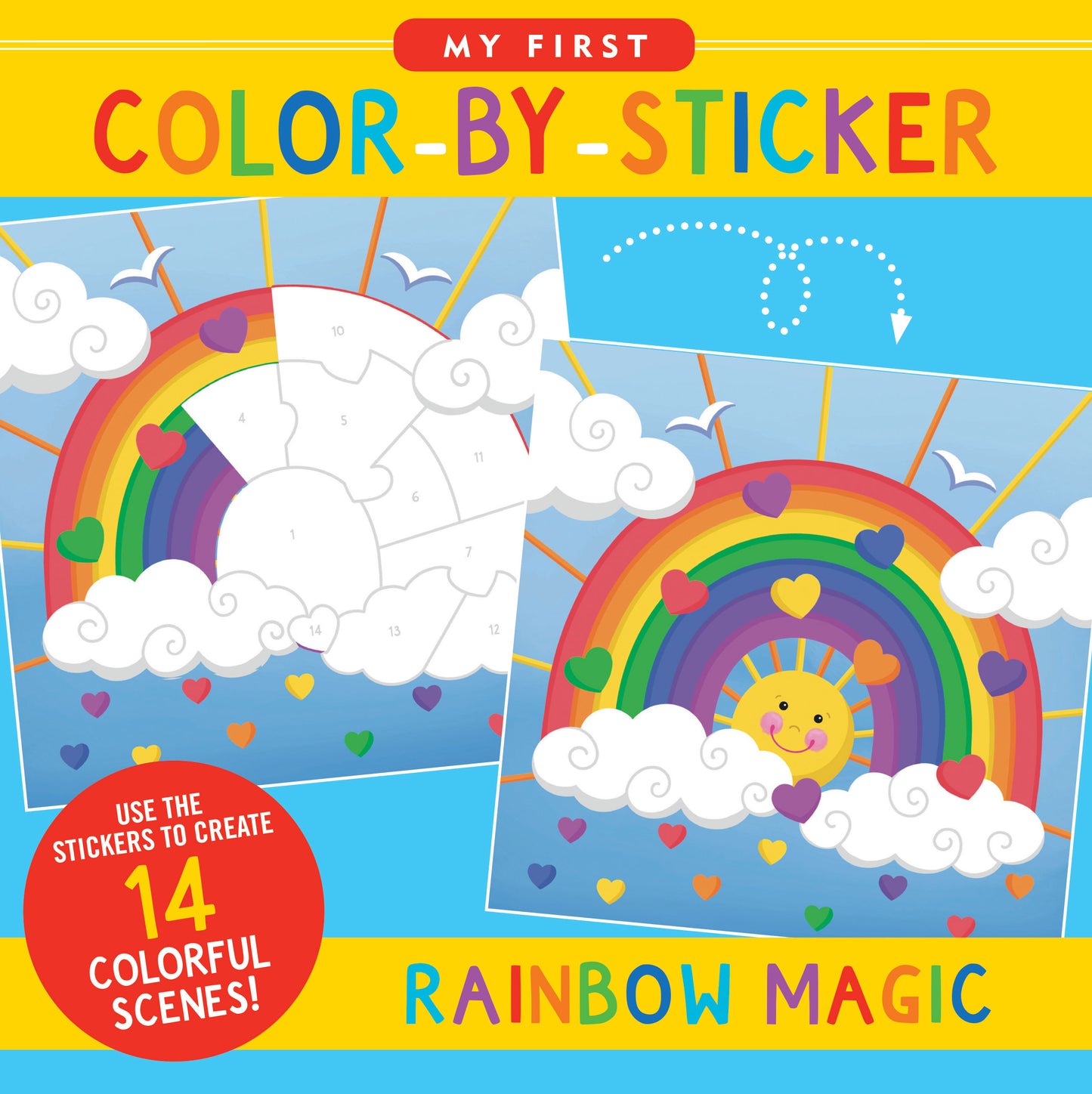 PPP 1st Color-By-Sticker Rainbow Magic