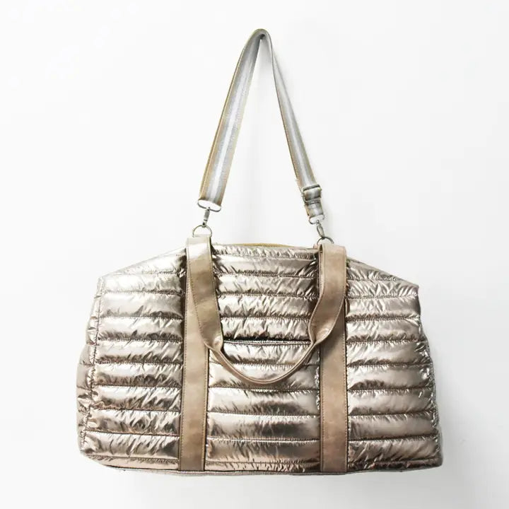 Gold Metallic Cassie Weekender Puffer