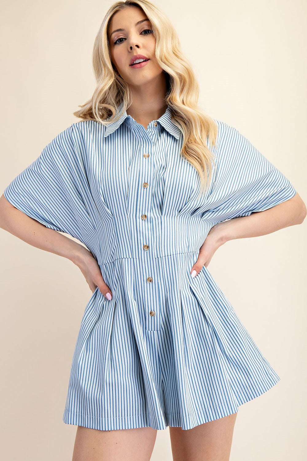 Sail Away Pleated Romper
