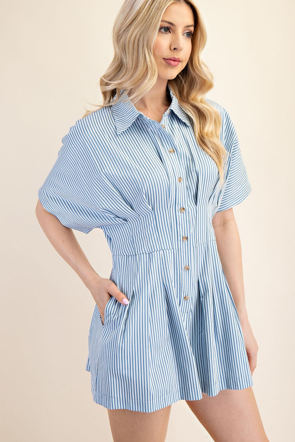 Sail Away Pleated Romper