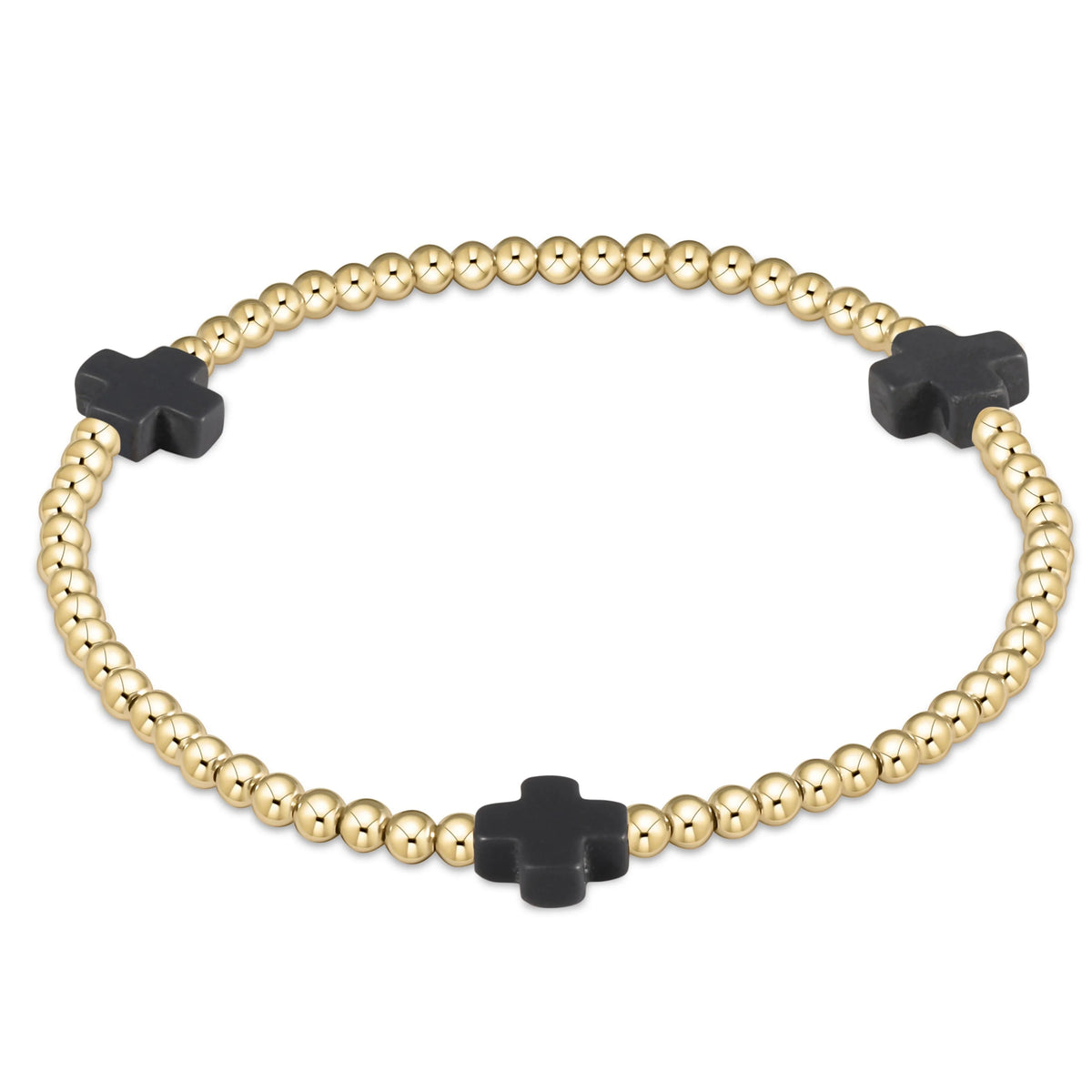 enewton Signature Cross Gold Charcoal 3mm