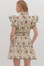 Entro Ecru Floral Dress