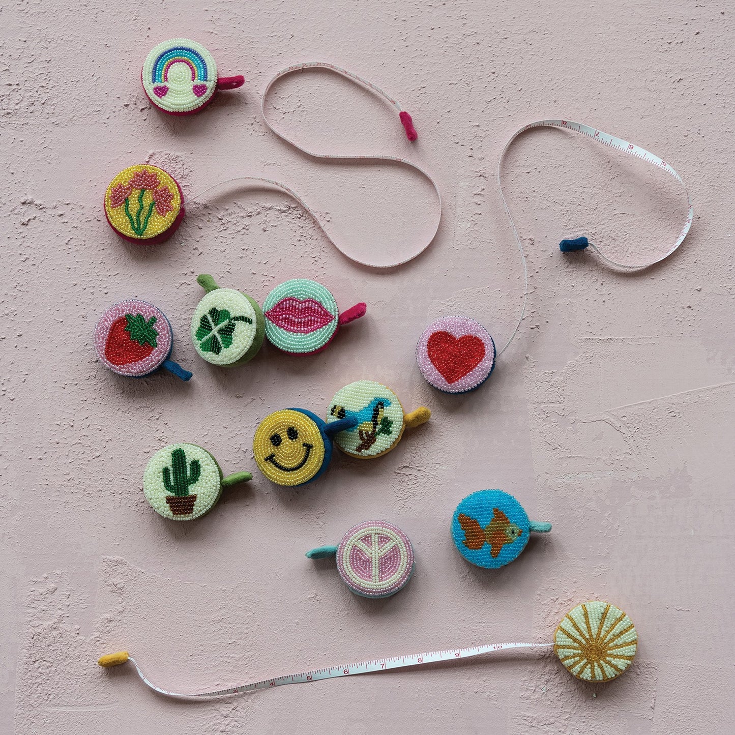 Hazel Mazel 2" Beaded Tape Measure
