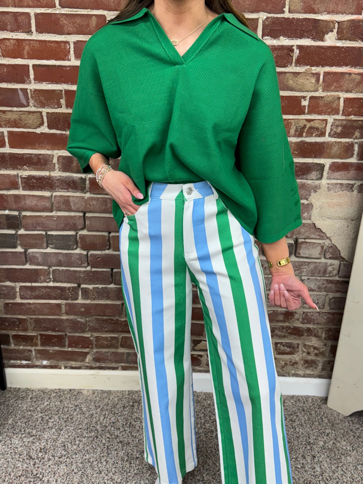 Entro Green/Blue/White Pant