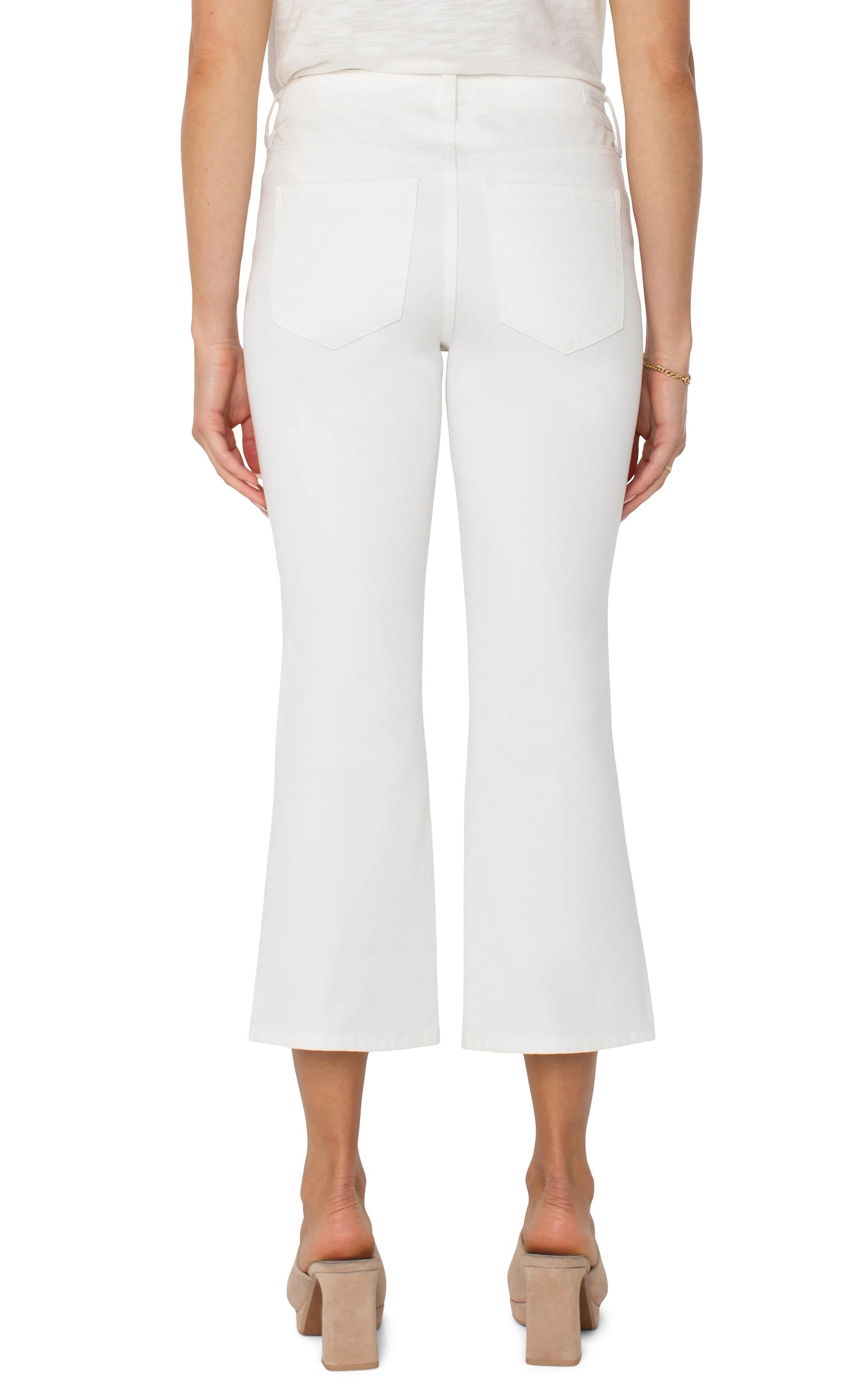 Liverpool White Hannah Crop Flare
