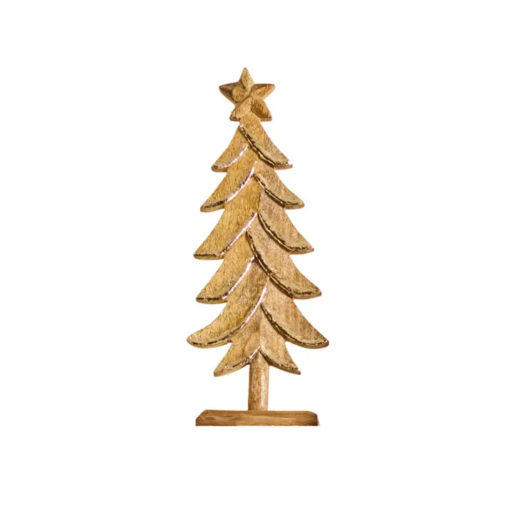 Mary Square Gold Wood Large Tree