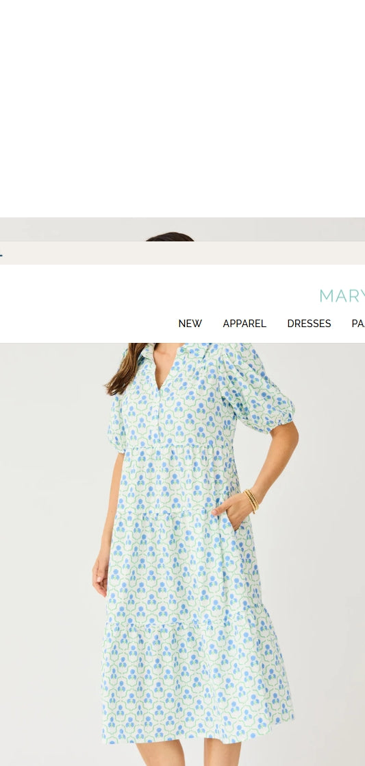 Mary Square Eloise Sweetbriar Lattice Blue