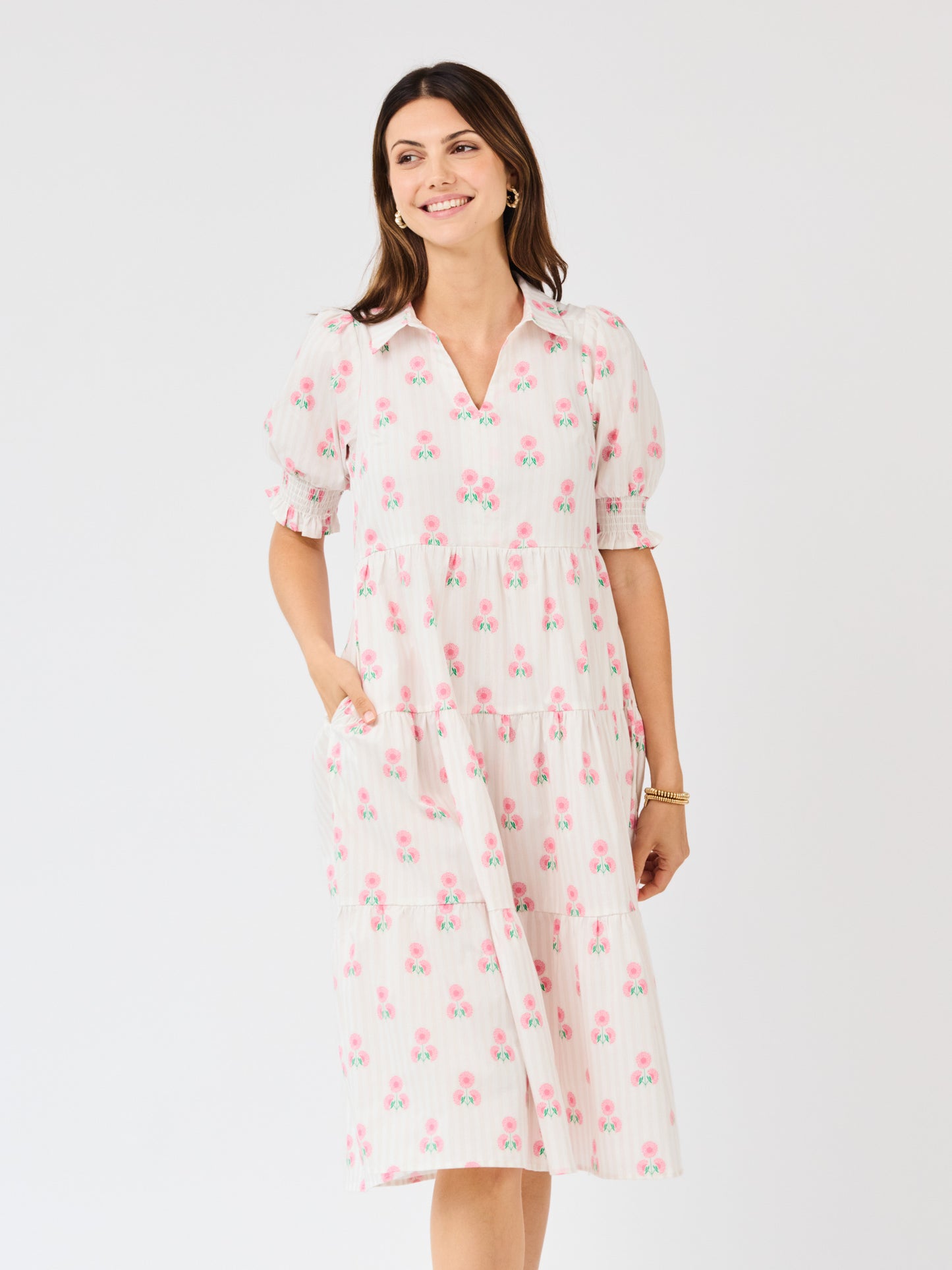 Mary Square Dress Sweetbriar Stripe