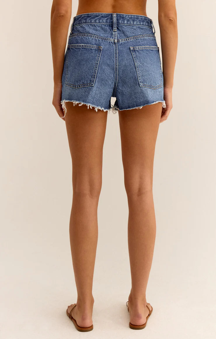 Classic High Rise Denim Short Indigo