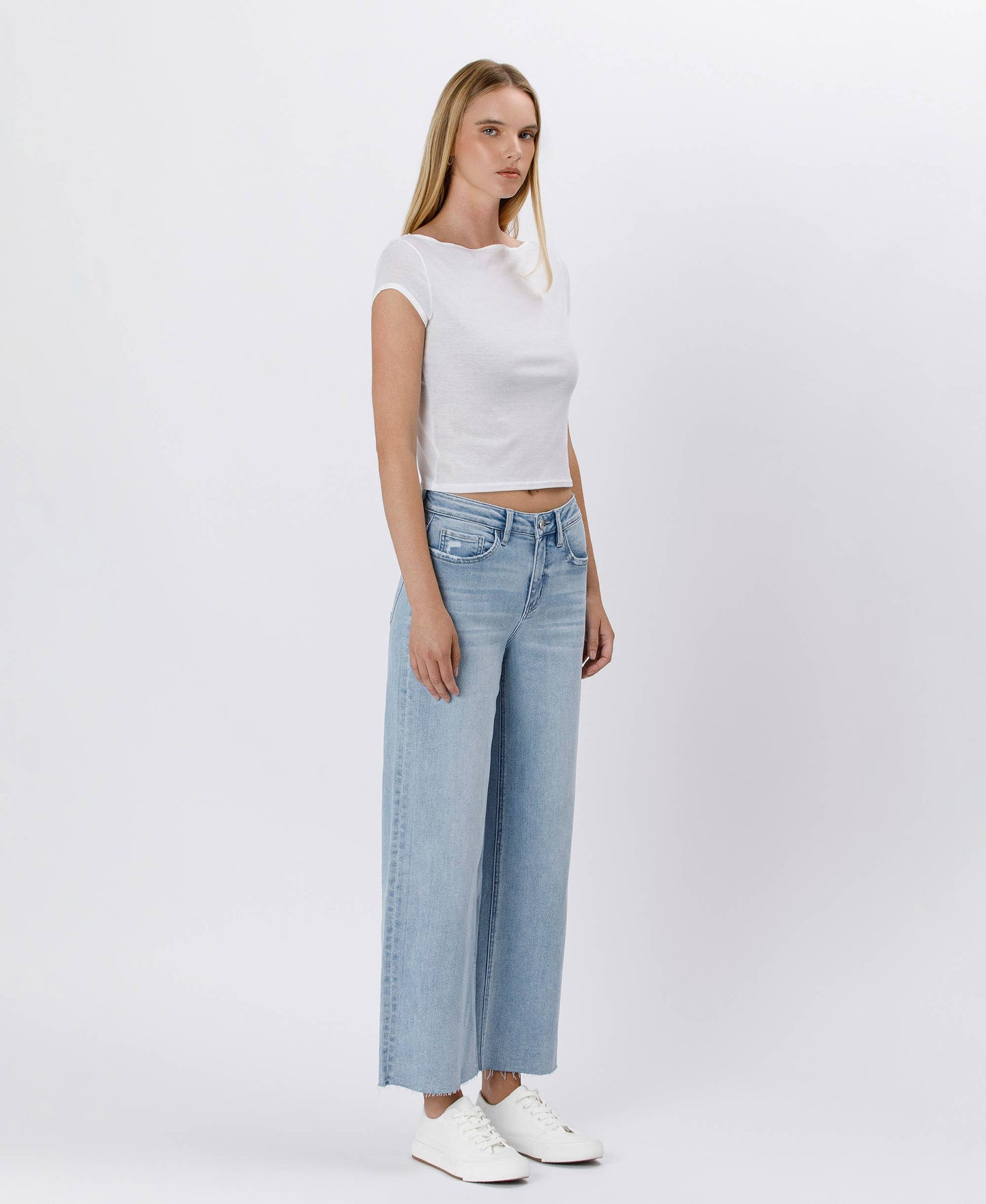 HIGH RISE WIDE LEG JEANS Vervet