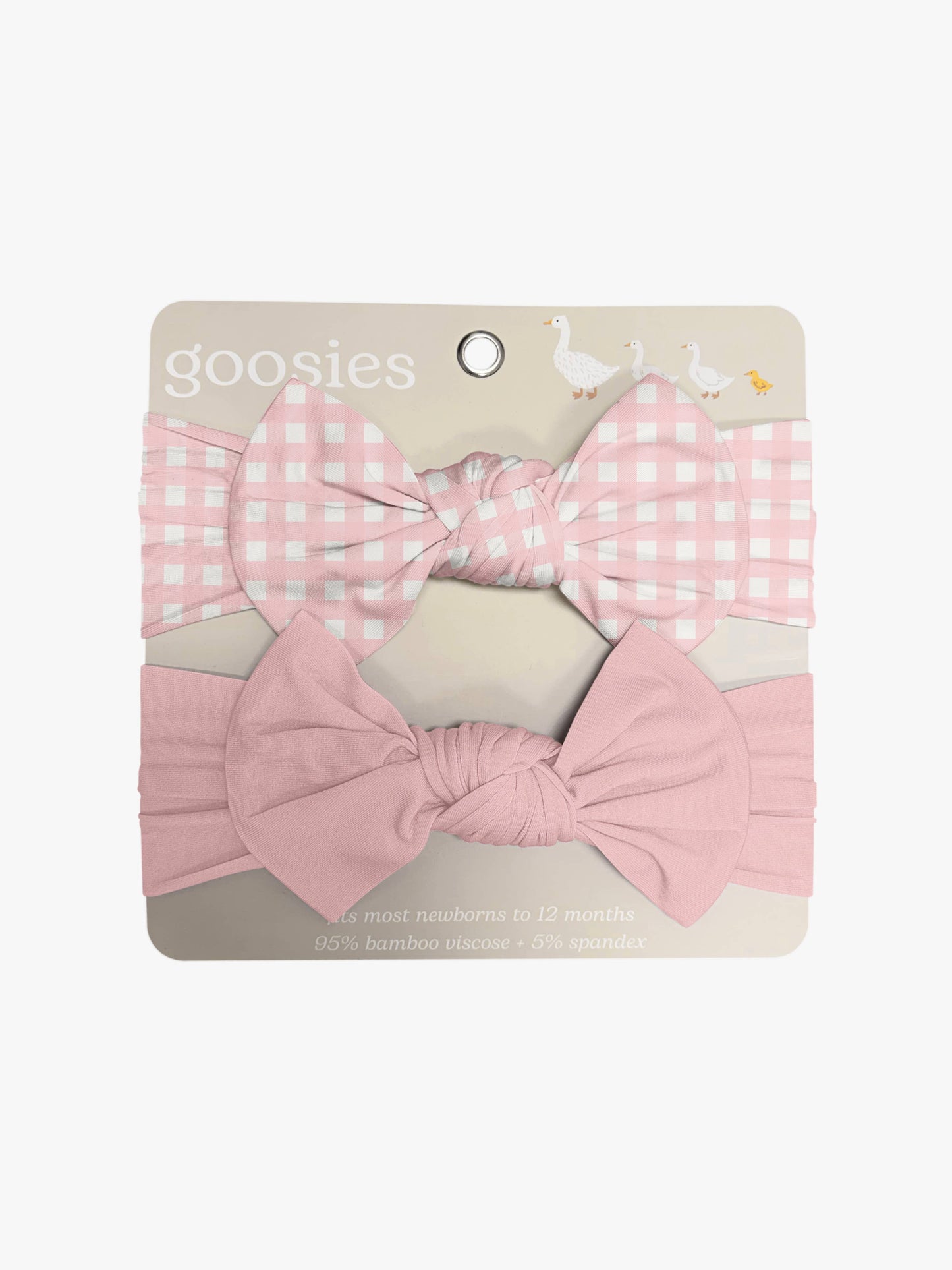 Pink Gingham (Spring/Easter) Headband Set