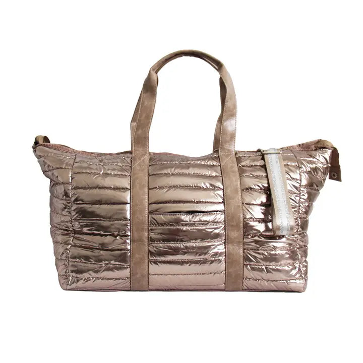 Gold Metallic Cassie Weekender Puffer