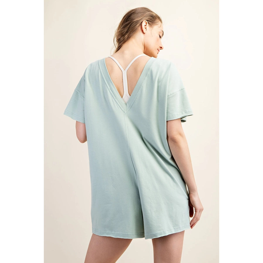 Summer Tee Romper Eucalyptus
