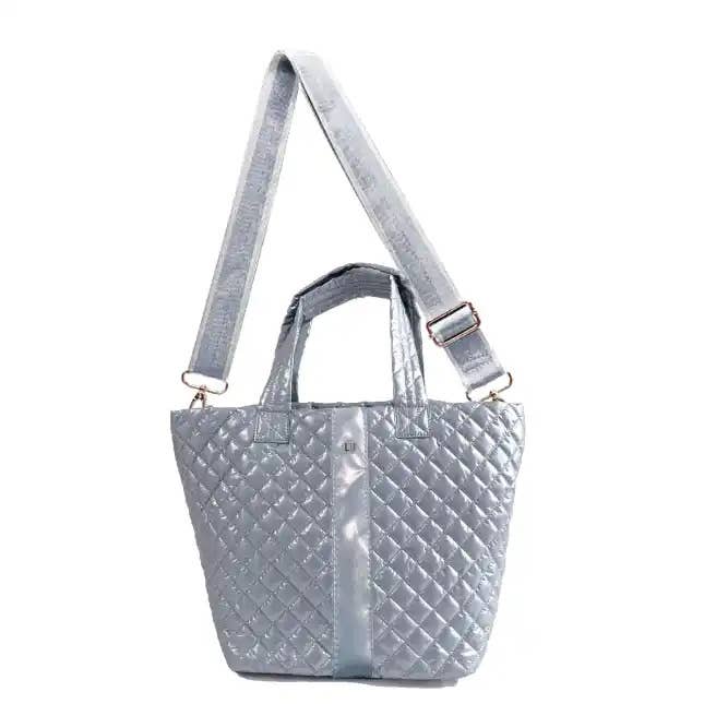 The Debra Diamond Tote Ice Blue in 3/1/25