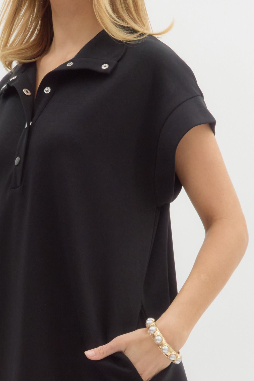 Onyx Scalloped Dress