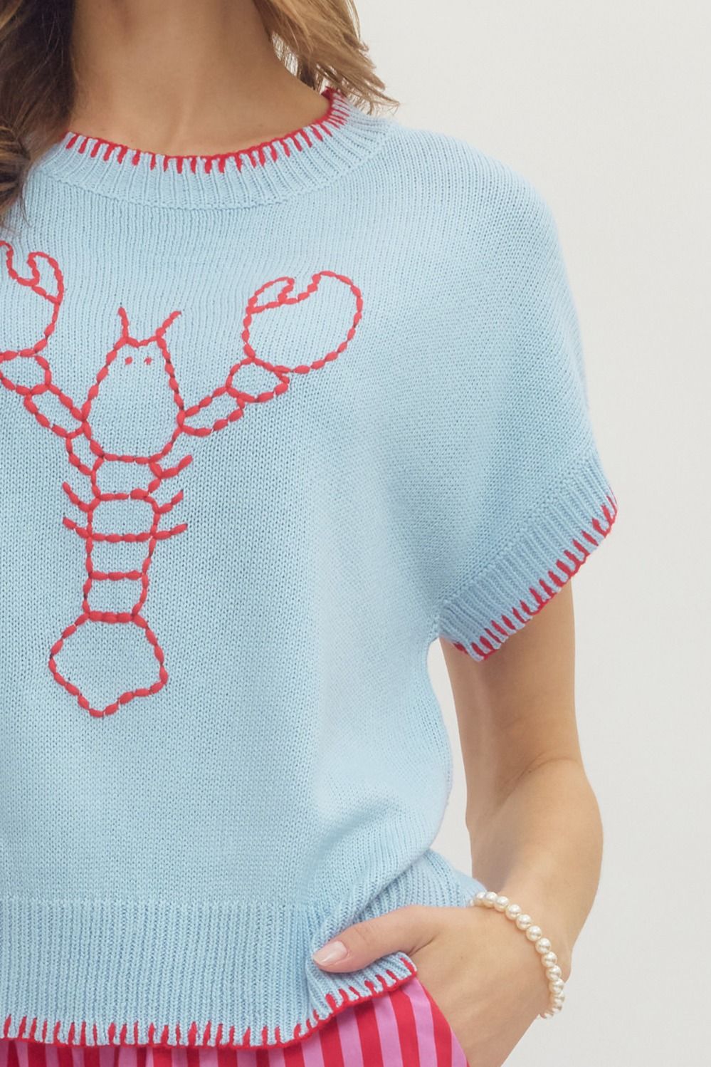 Entro Crawfish Shirt Sleeve Sweater
