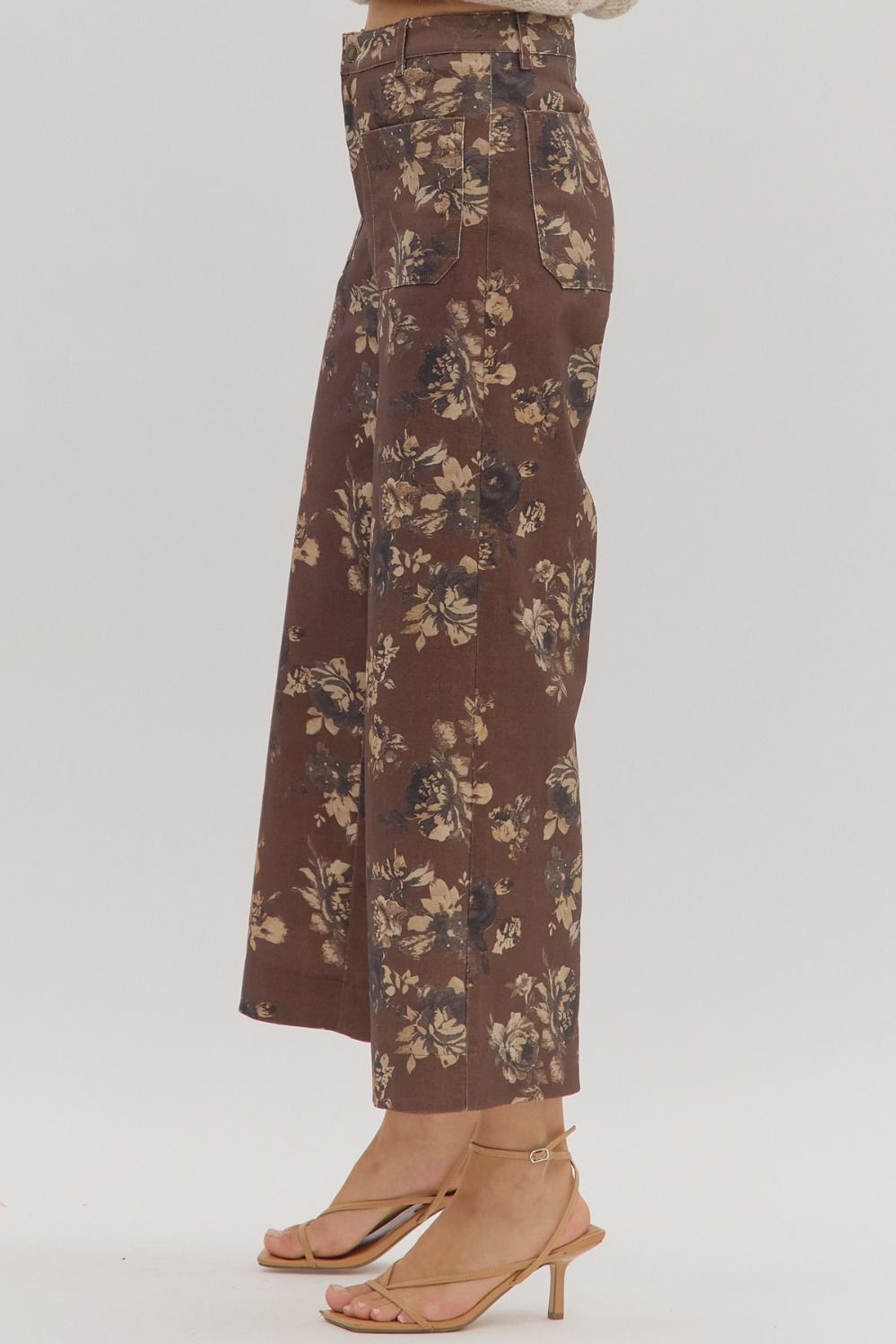 Entro Floral Brown Pants