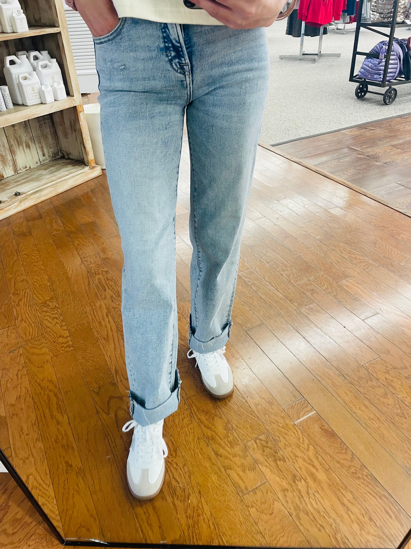 Ella High Rise Straight Jean