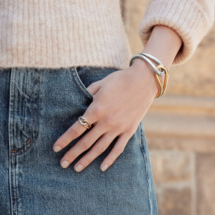 Interlok Curve Two Tone Bangle