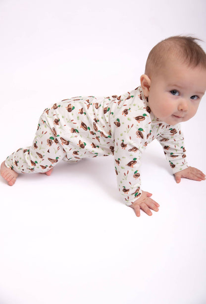 Mallard Ducks Polo Romper: 3-6mo