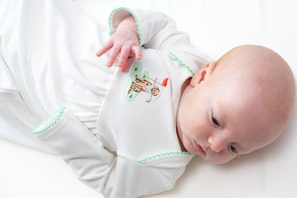Pip Embroidered Gown - Golf Dog: 0-3 mo