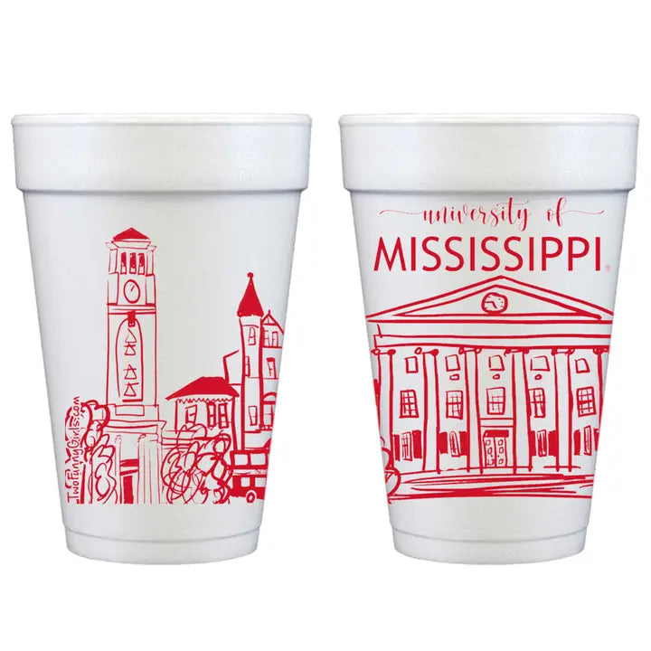 Two Funny Girls Ole Miss University of Mississippi Cups