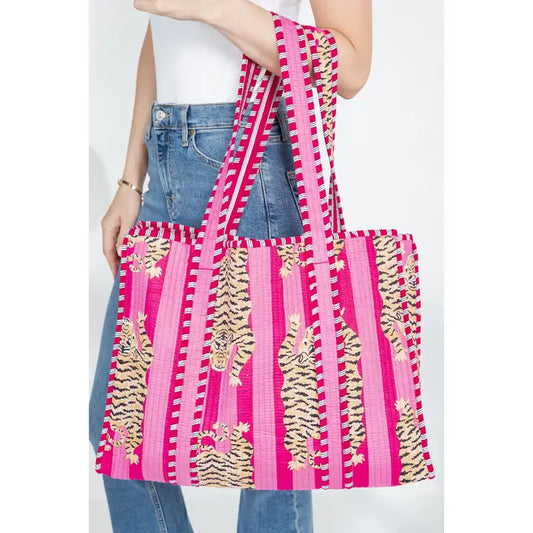LA Soul Pink/Pink Tiger Quilted Bag
