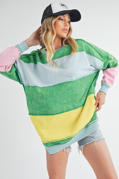 Rugby Color Block Sweatshirt