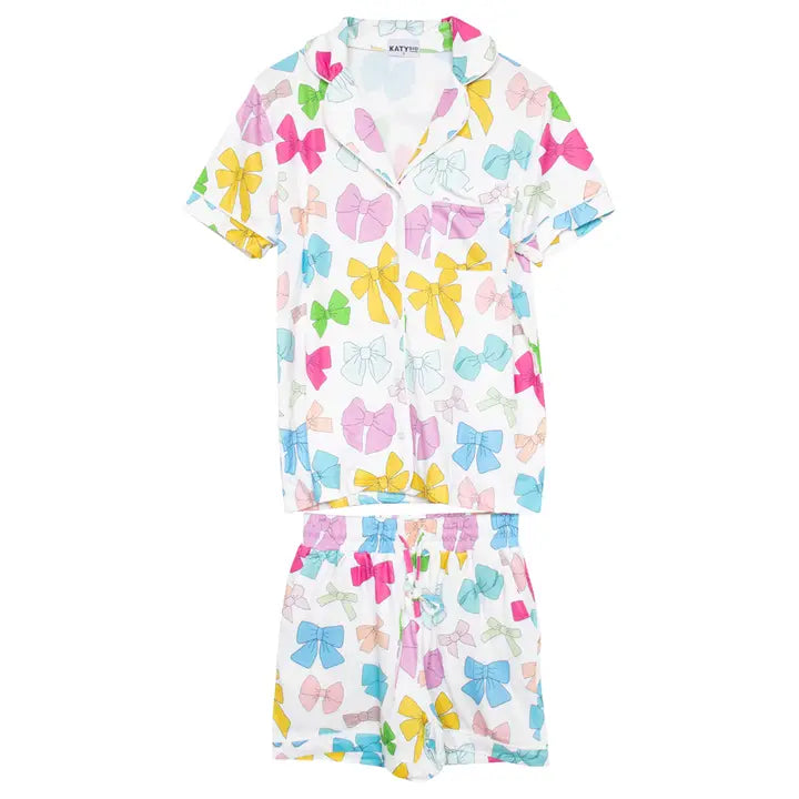 Makenna Bright Bow Pajama Set