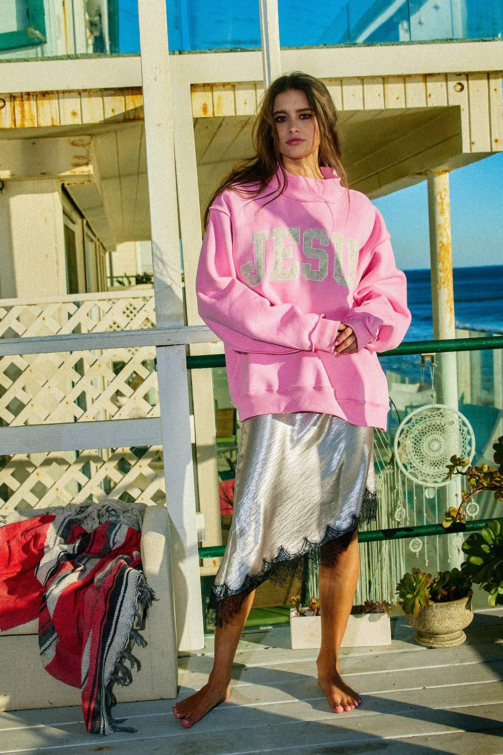 Jesus Camo/Pink Sweatshirt