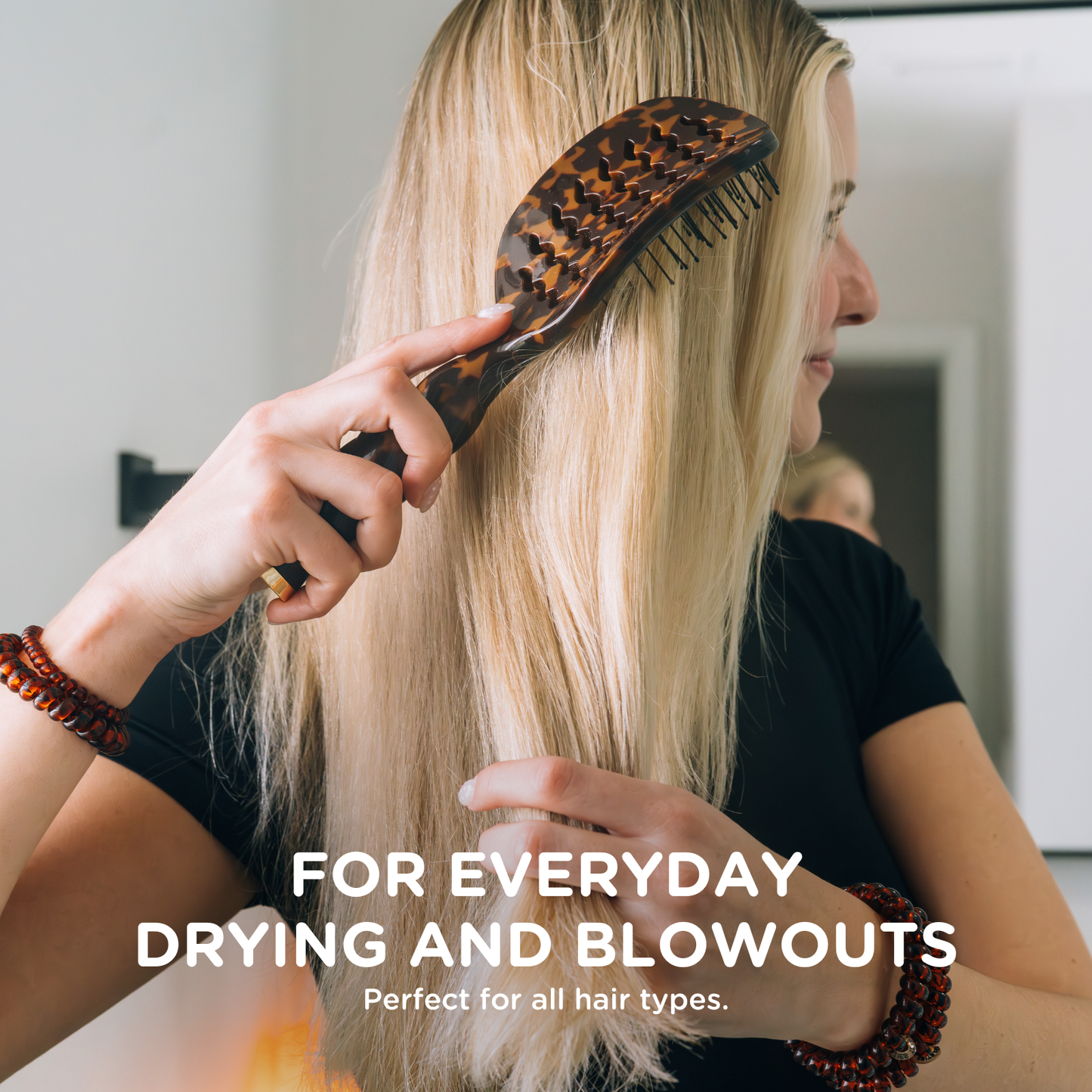 Teleties Vented Hair Brush | Tortoise