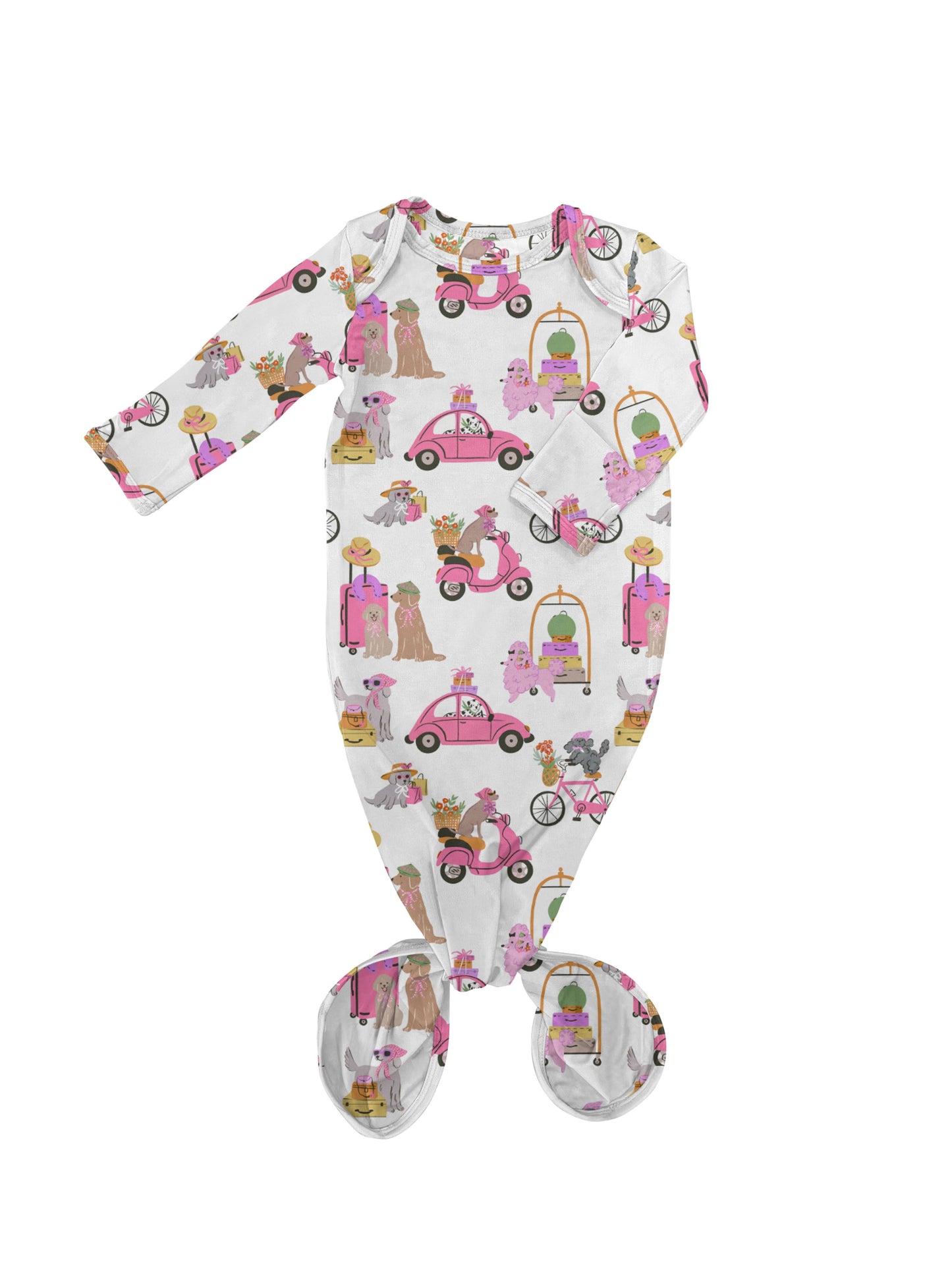 Puppy Chic (Posh Travel Dogs) Knotted Infant Gown : 0-3 mo