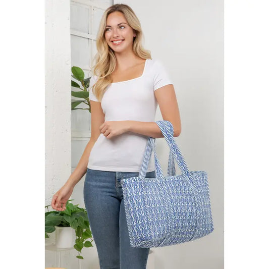 LA Soul Quilted Bag Blue
