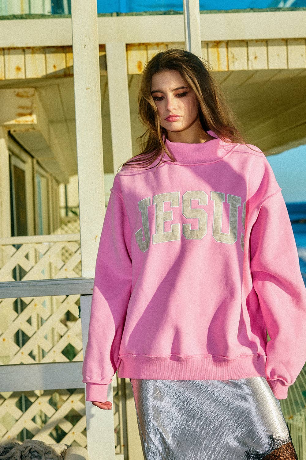 Jesus Camo/Pink Sweatshirt