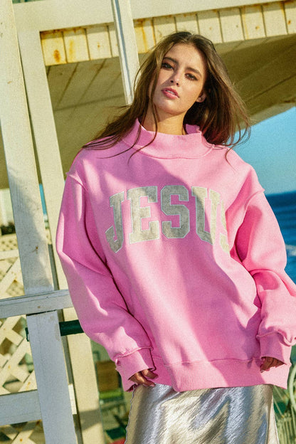 Jesus Camo/Pink Sweatshirt