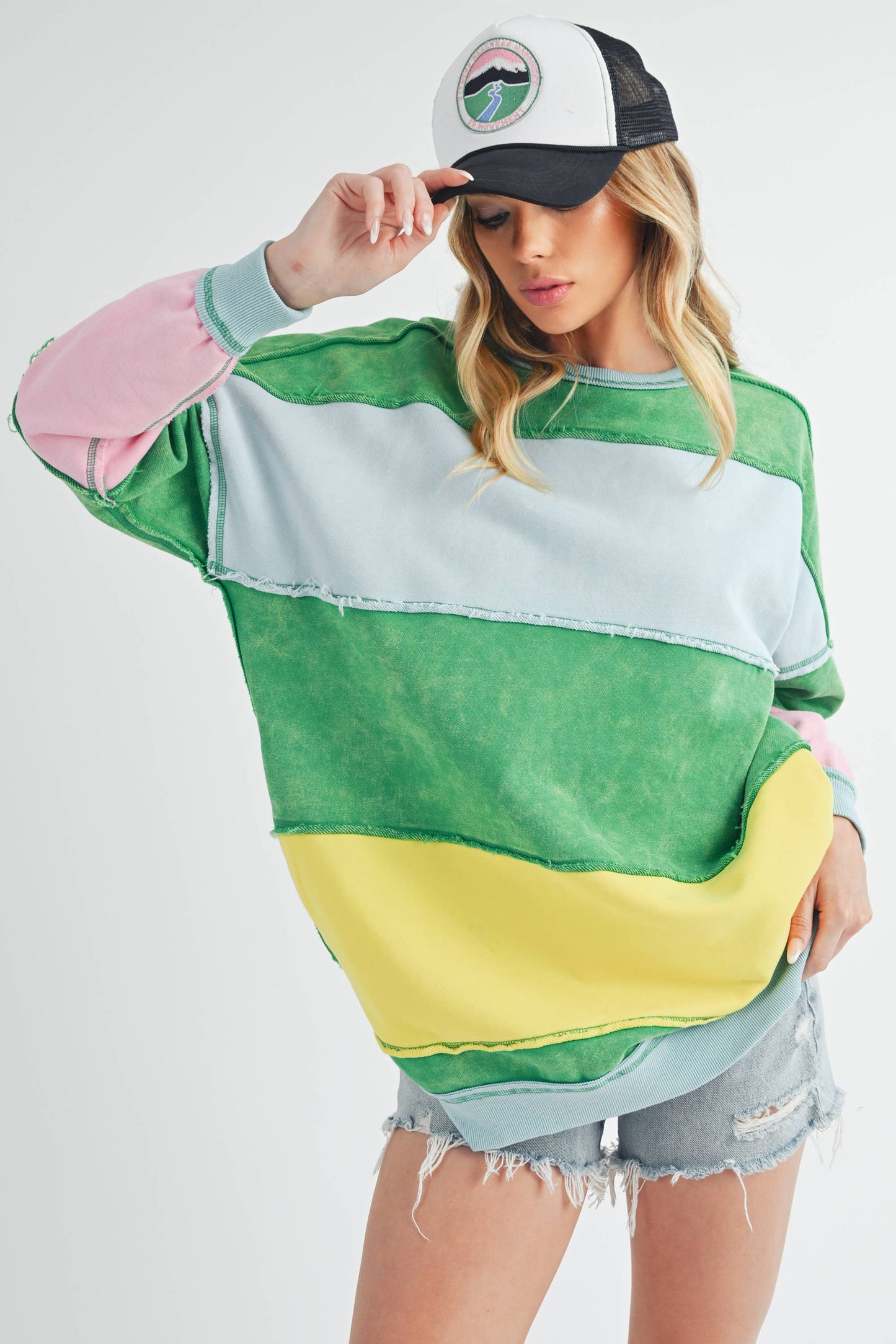 Rugby Color Block Sweatshirt